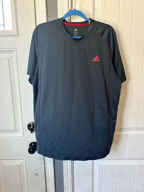 Adidas Men's Short Sleeve Poly Climalite T-Shirt Size XL Performance Workout